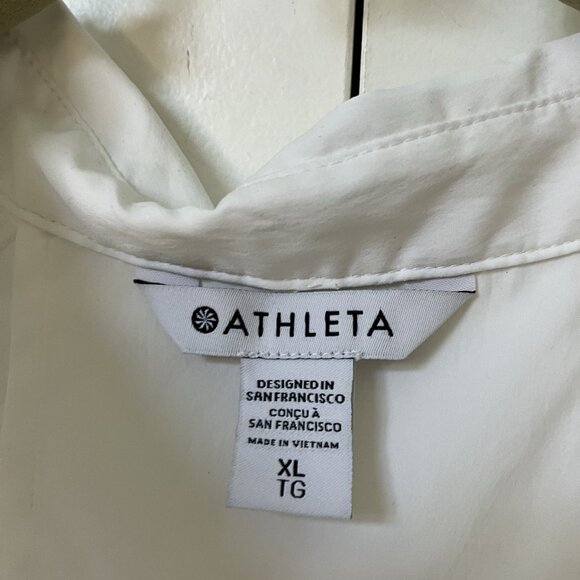 NWT Athleta Performance Poplin Dress Womens XL White Outdoor Running Tennis - Picture 6 of 12